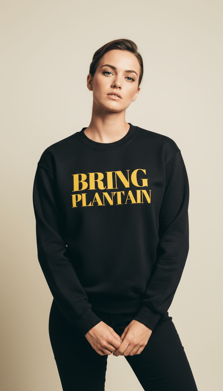 AI product shot of Bring Plantain Sweatshirt