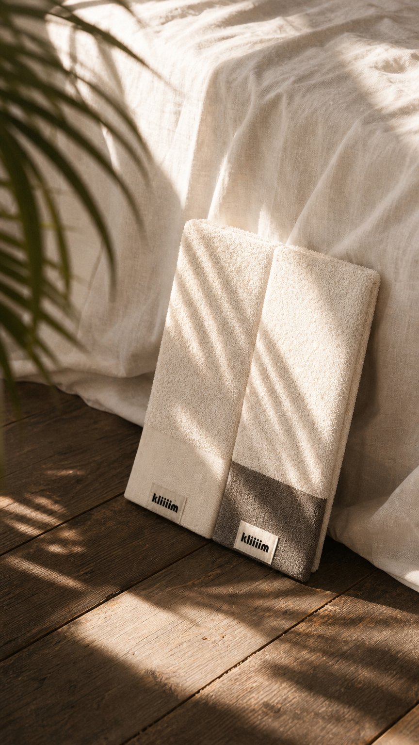 AI product shot of kliiiim 温泉タオル 凸 無地