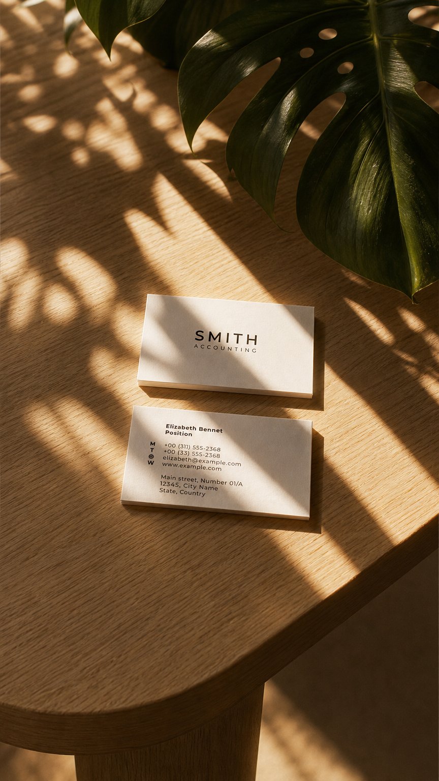 AI product shot of Business Cards