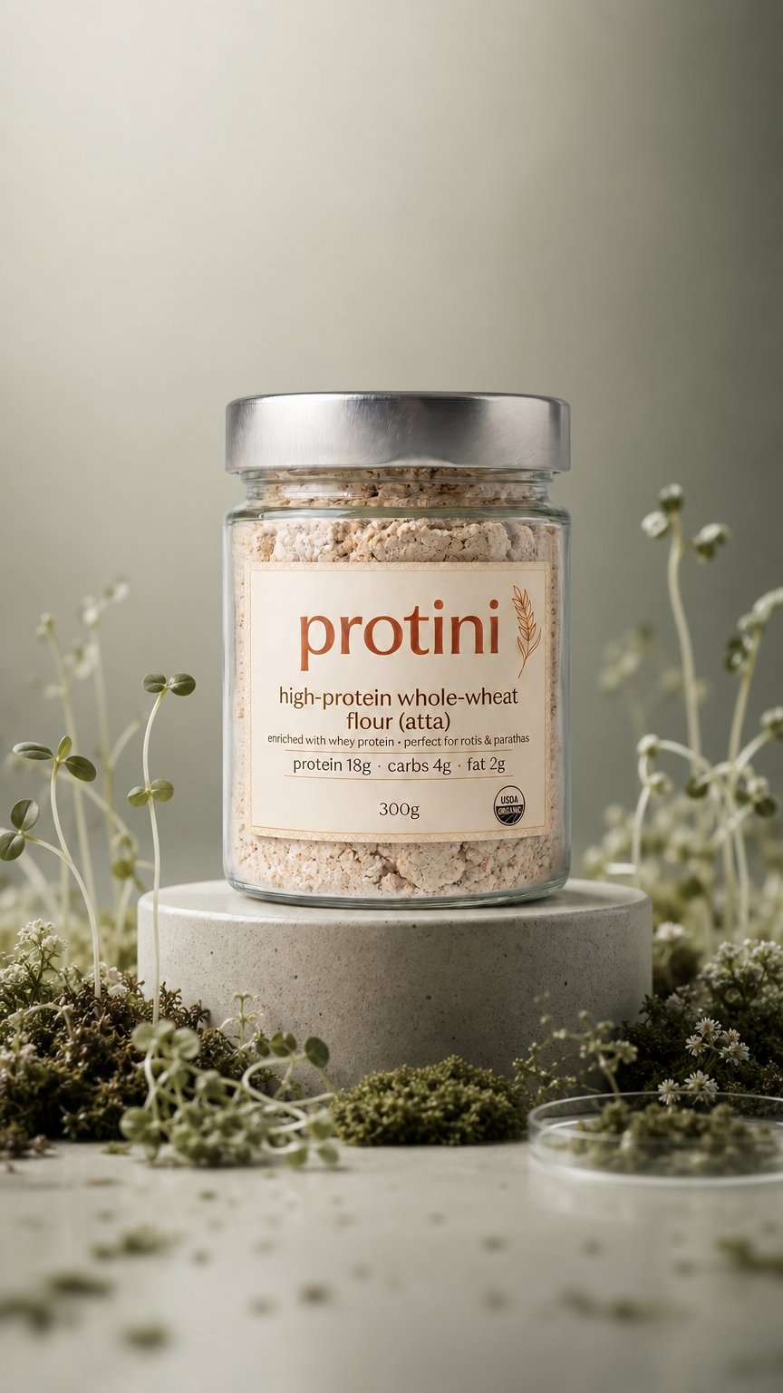 AI product shot of Protini High-Protein Multigrain Atta