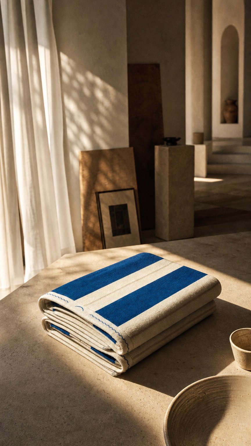 AI product shot of Anne Beach Towel Pair