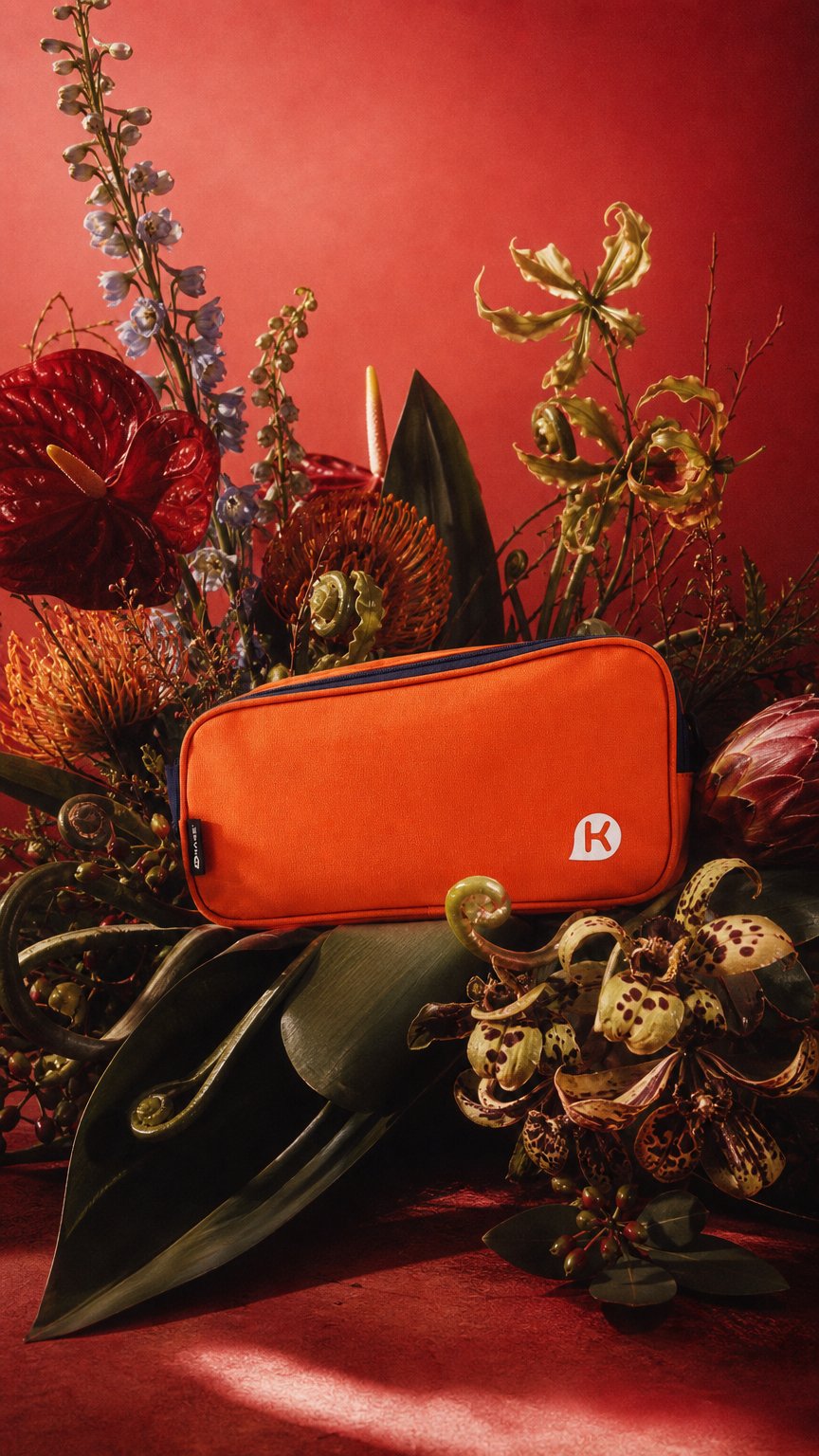 AI product shot of BRETT Series Dual Compartment Shoe Bag w/ Strap - Orange