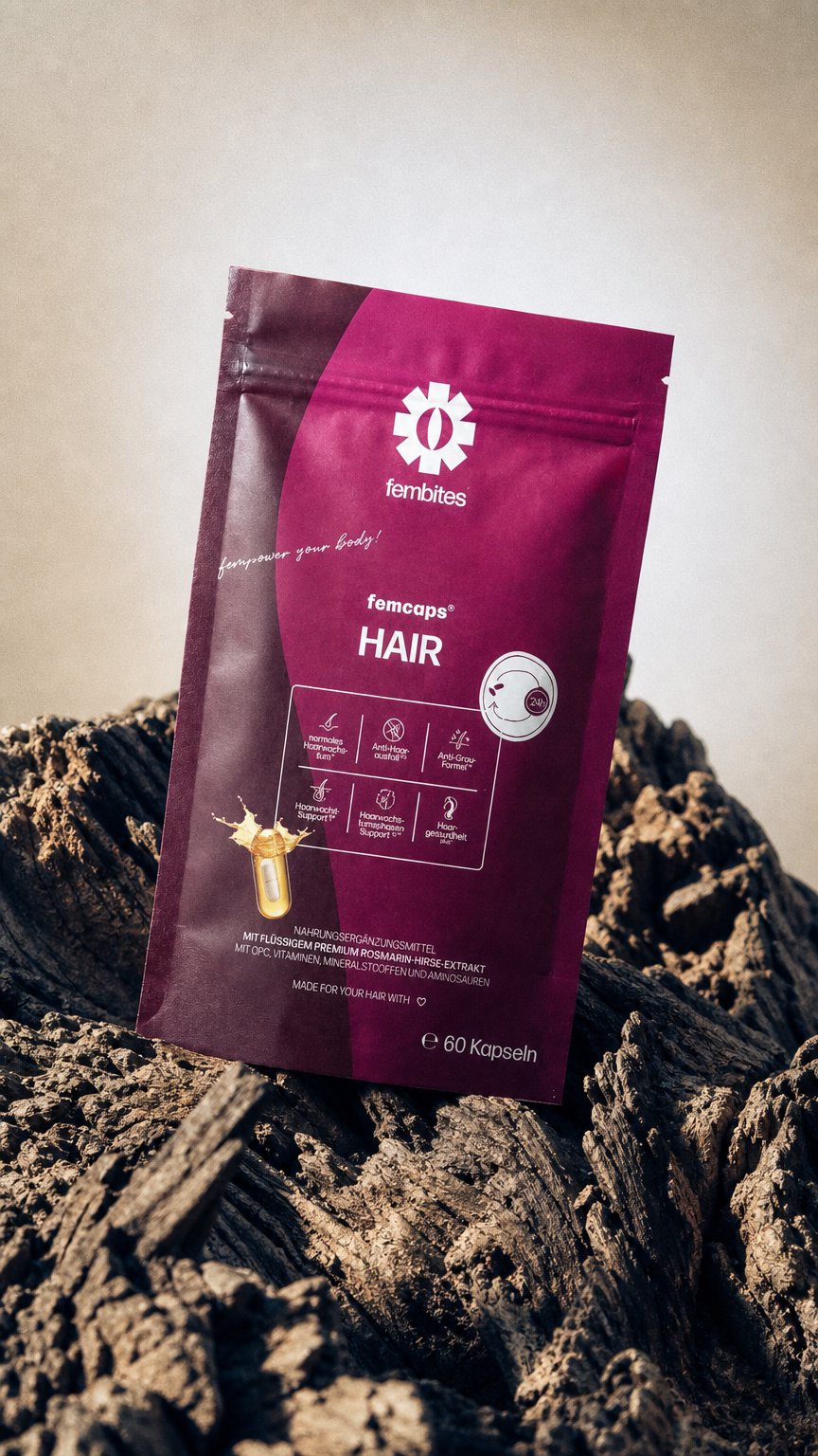 AI product shot of femcaps® HAIR