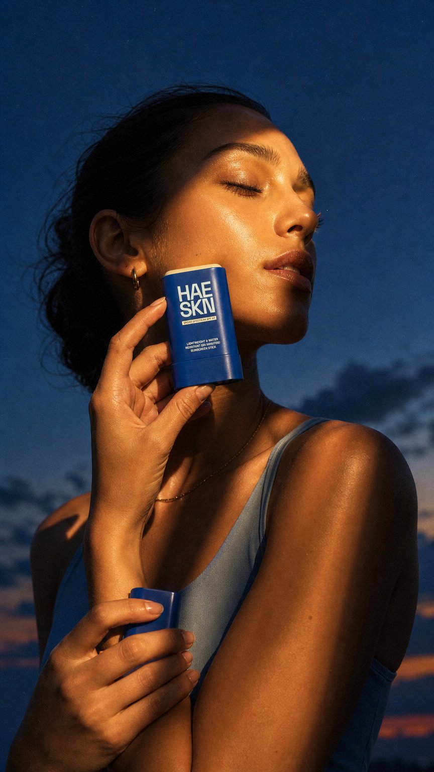 AI product shot of HAESKN Sunscreen Stick SPF 50