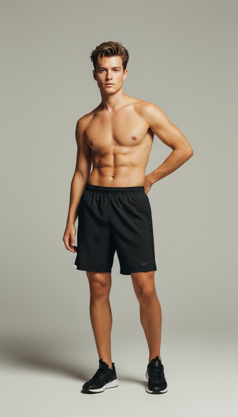 AI product shot of Referee Shorts, Black