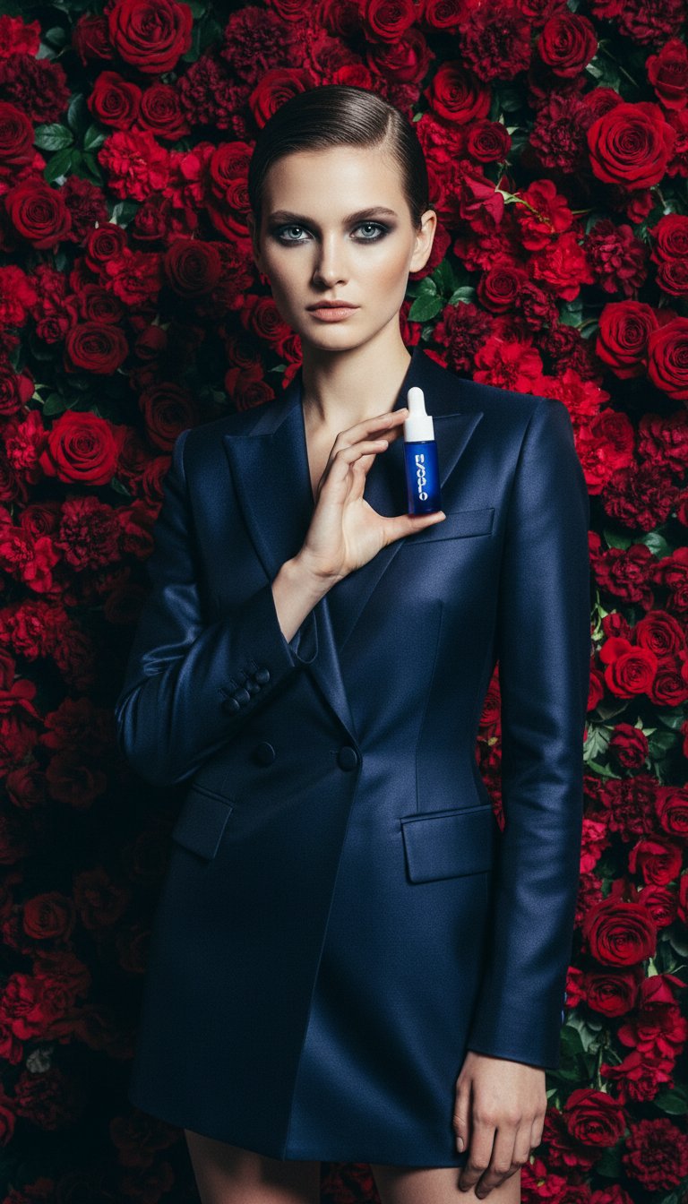 AI product shot of EXOGLO Serum – 10ml Travel Size