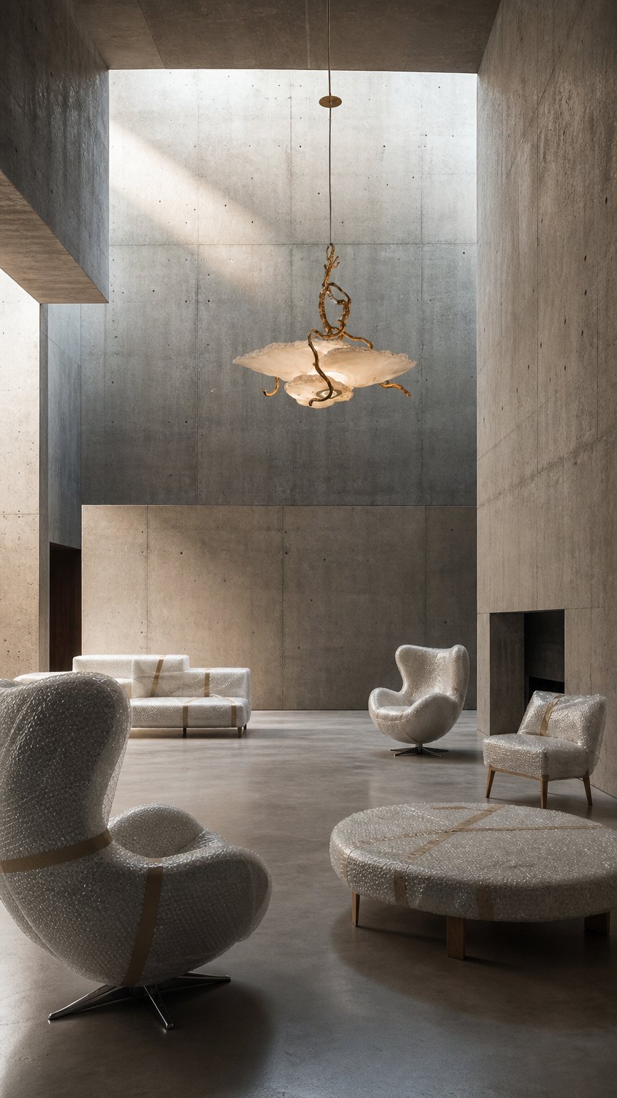 AI product shot of Marble Chandelier