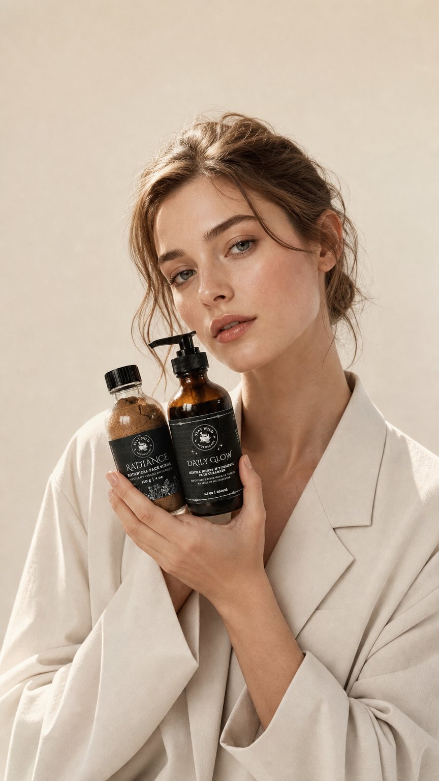 AI product shot of SAVE 10% | Daily Glow Cleansing Bundle