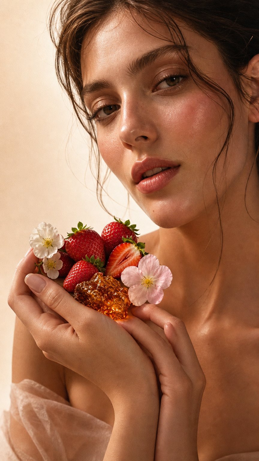 AI product shot of Strawberry Letter by Phlur Type Fragrance Oil