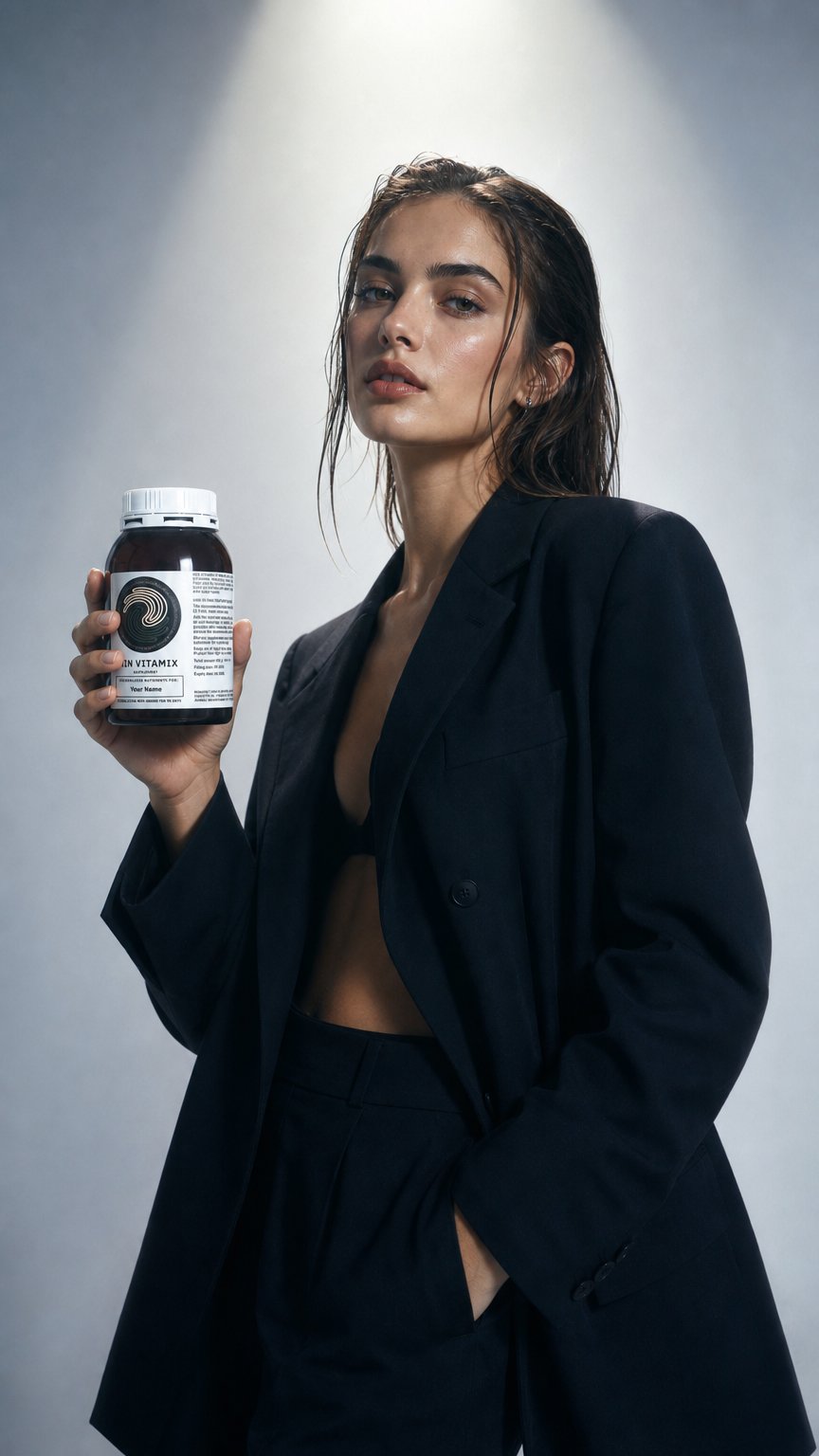 AI product shot of ULTRA - 90 days of personalised supplements with up to 33 Ingredients