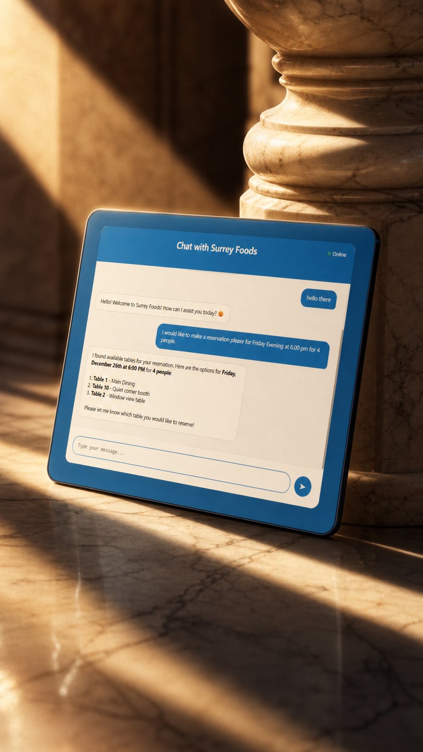 AI product shot of Table Reservations That Maximize Capacity