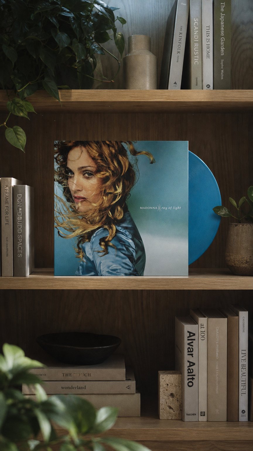 AI product shot of Ray Of Light Blue 2LP (2026 LTD Repress)