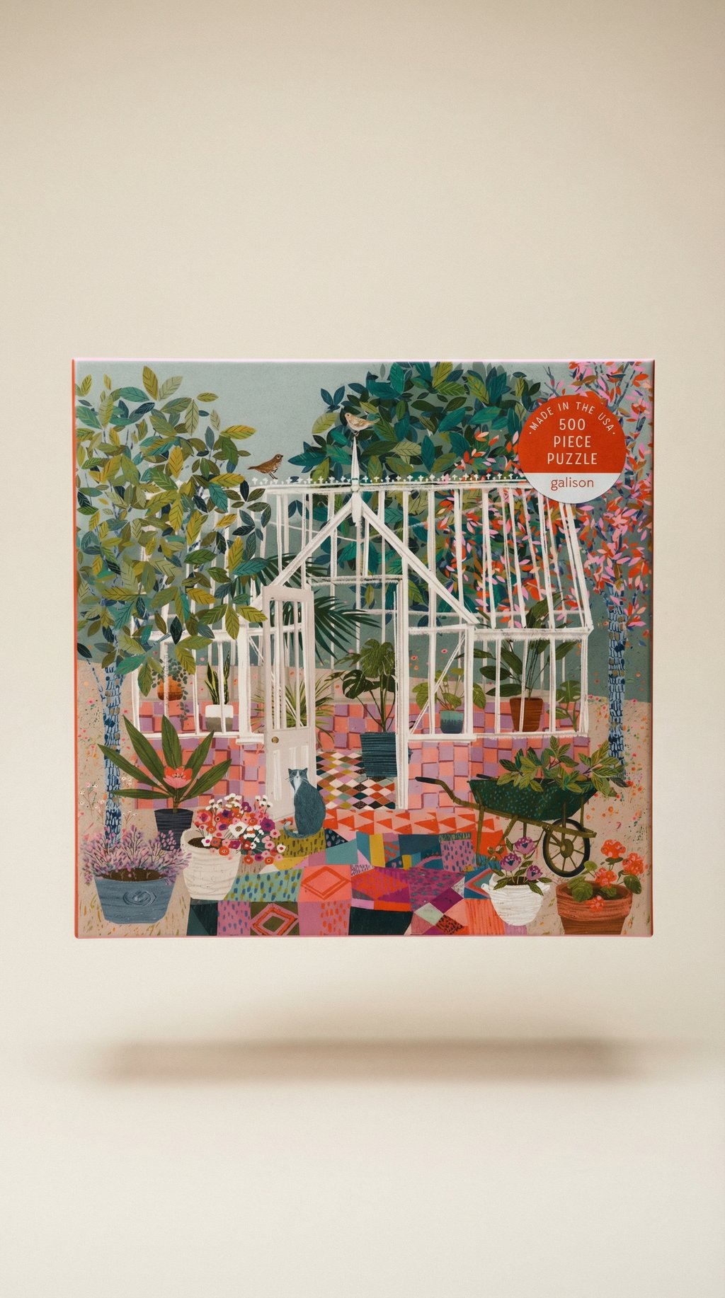 AI product shot of Galison puzzle | Greenhouse Gardens | 500 darabos