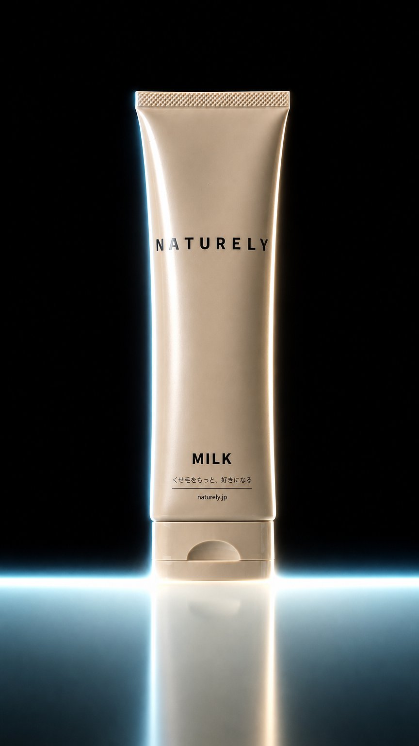 AI product shot of MILK|くせ毛を楽しむヘアミルク