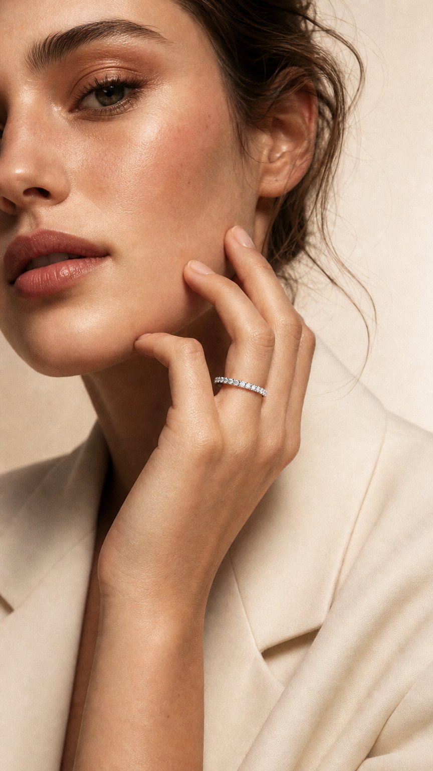 AI product shot of Gold Eternity Rings