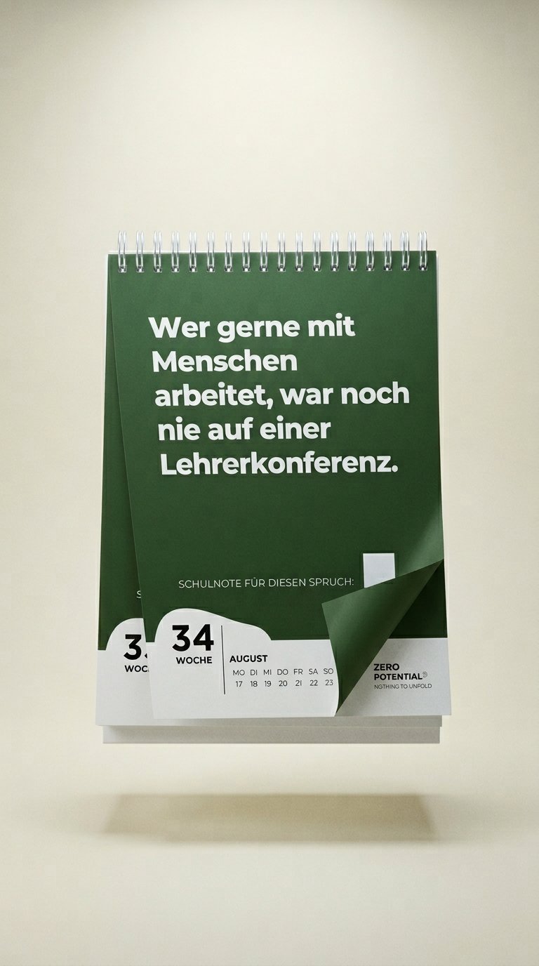 AI product shot of Demotivierender Lehrerkalender - Schuljahr 2026/2027