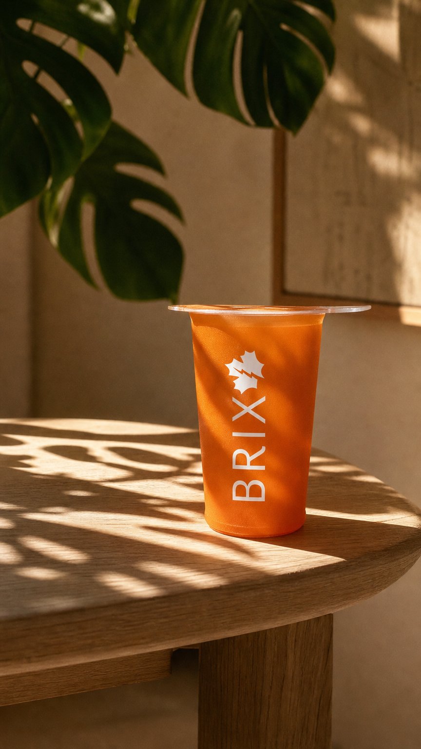 AI product shot of BRIX soft cup