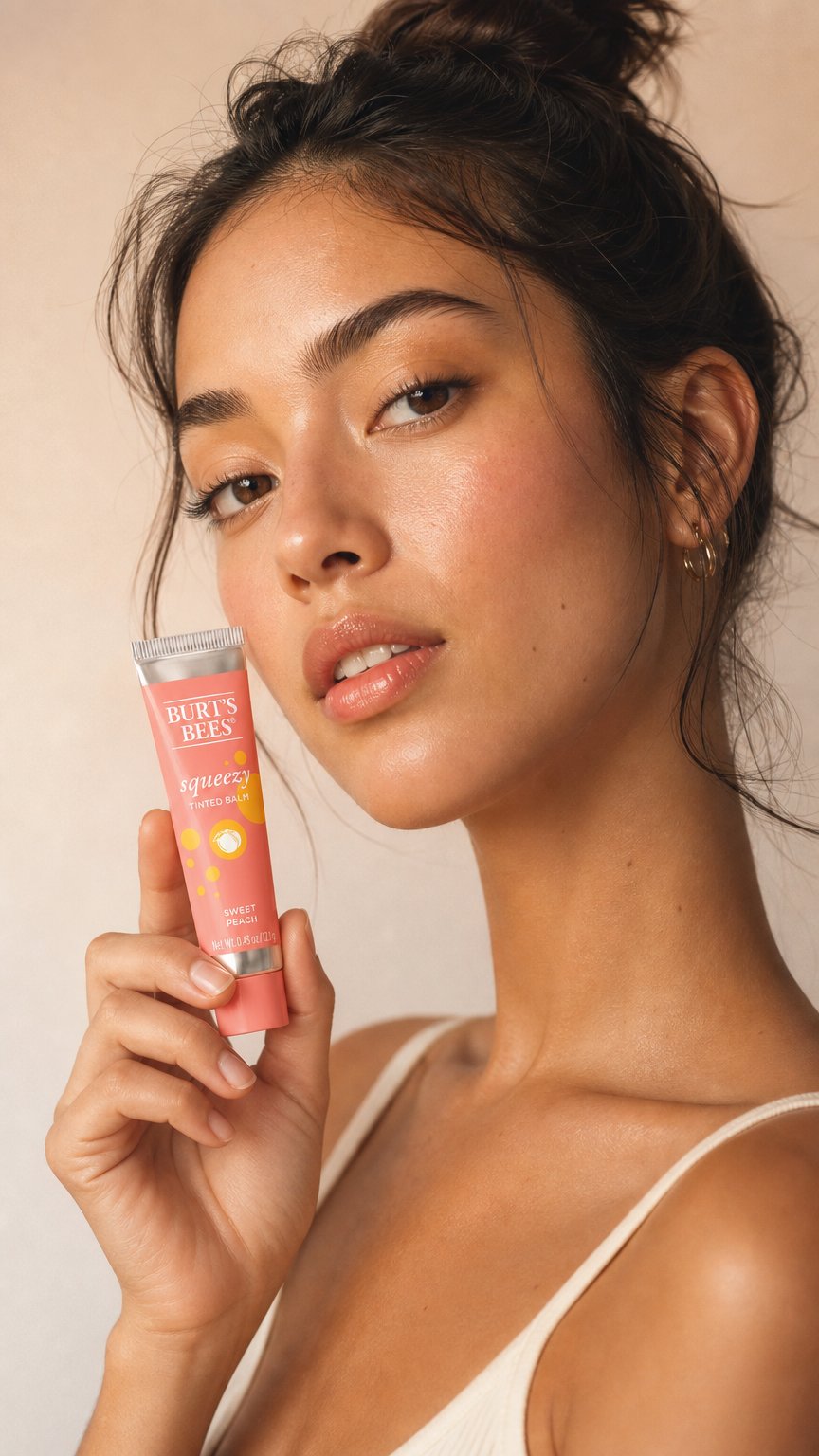 AI product shot of Squeezy Tinted Balm