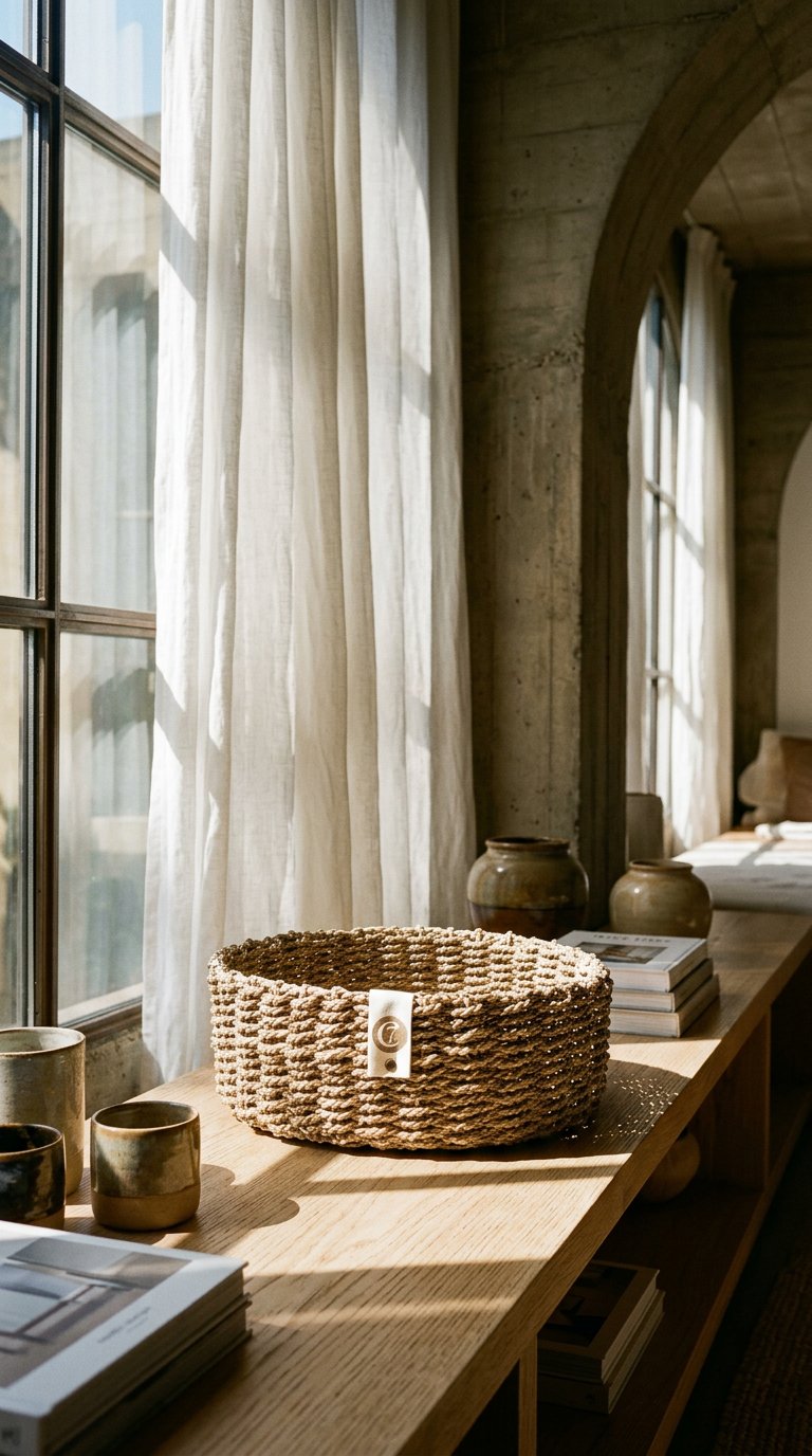 AI product shot of Seagrass Storage Basket
