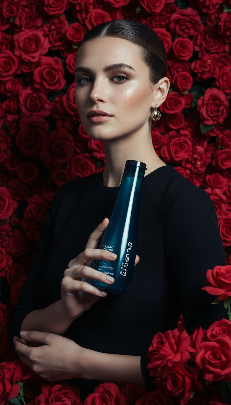 AI product shot of Shu Uemura Muroto Volume Shampoo 300ml