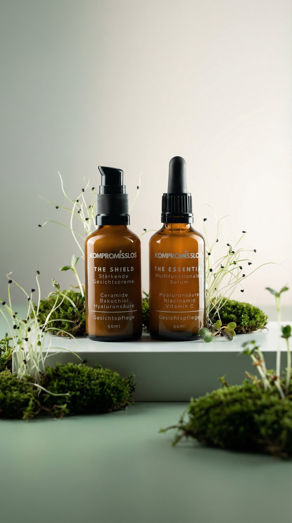 AI product shot of The Duo - Serum & Gesichtscreme