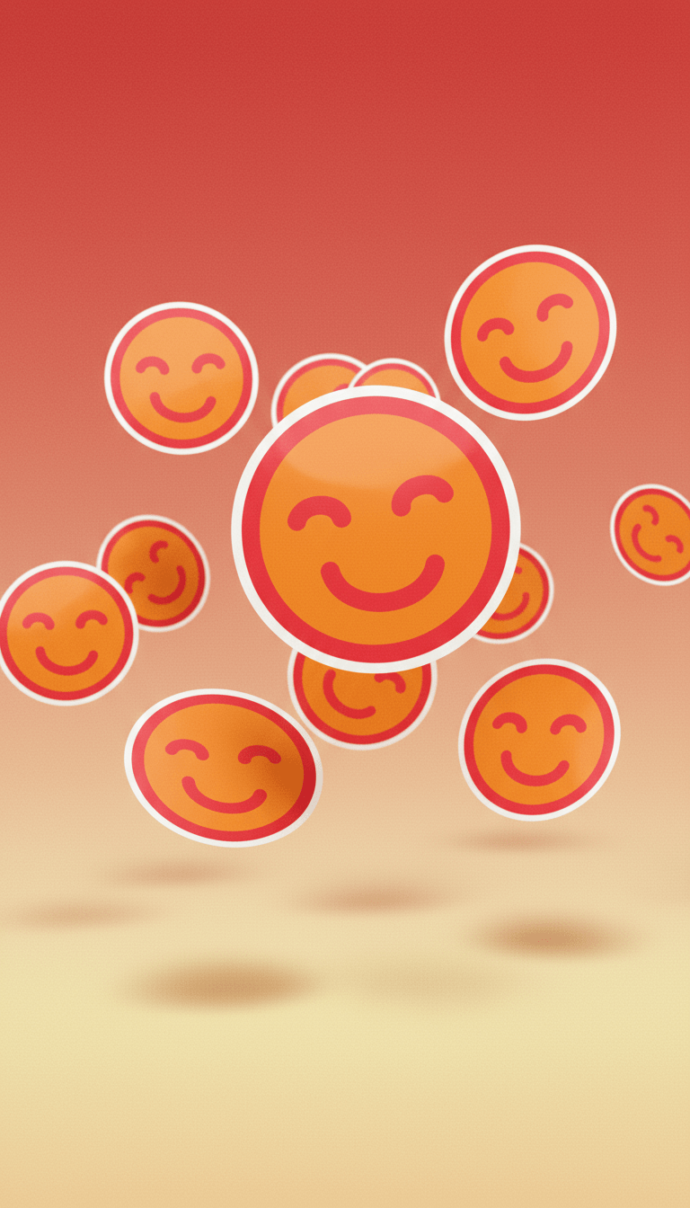 AI product shot of Circle Stickers