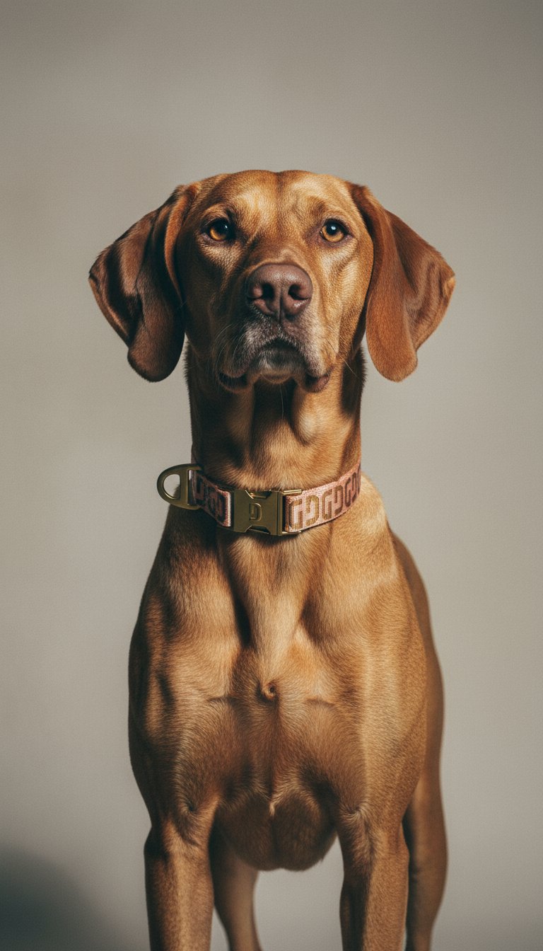 AI product shot of DG dog collar