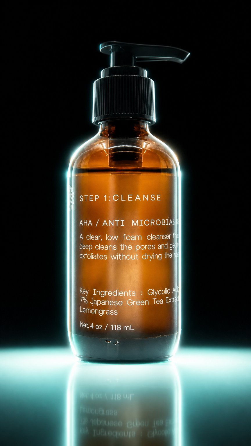 AI product shot of AHA/Anti-Microbial Gel Cleanser