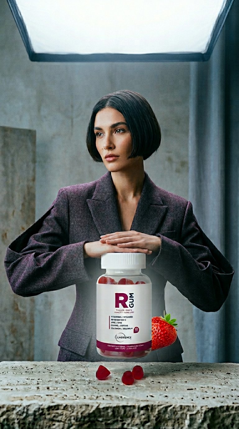 AI product shot of R’GUM GUMMIES -VITALITE CHUTE