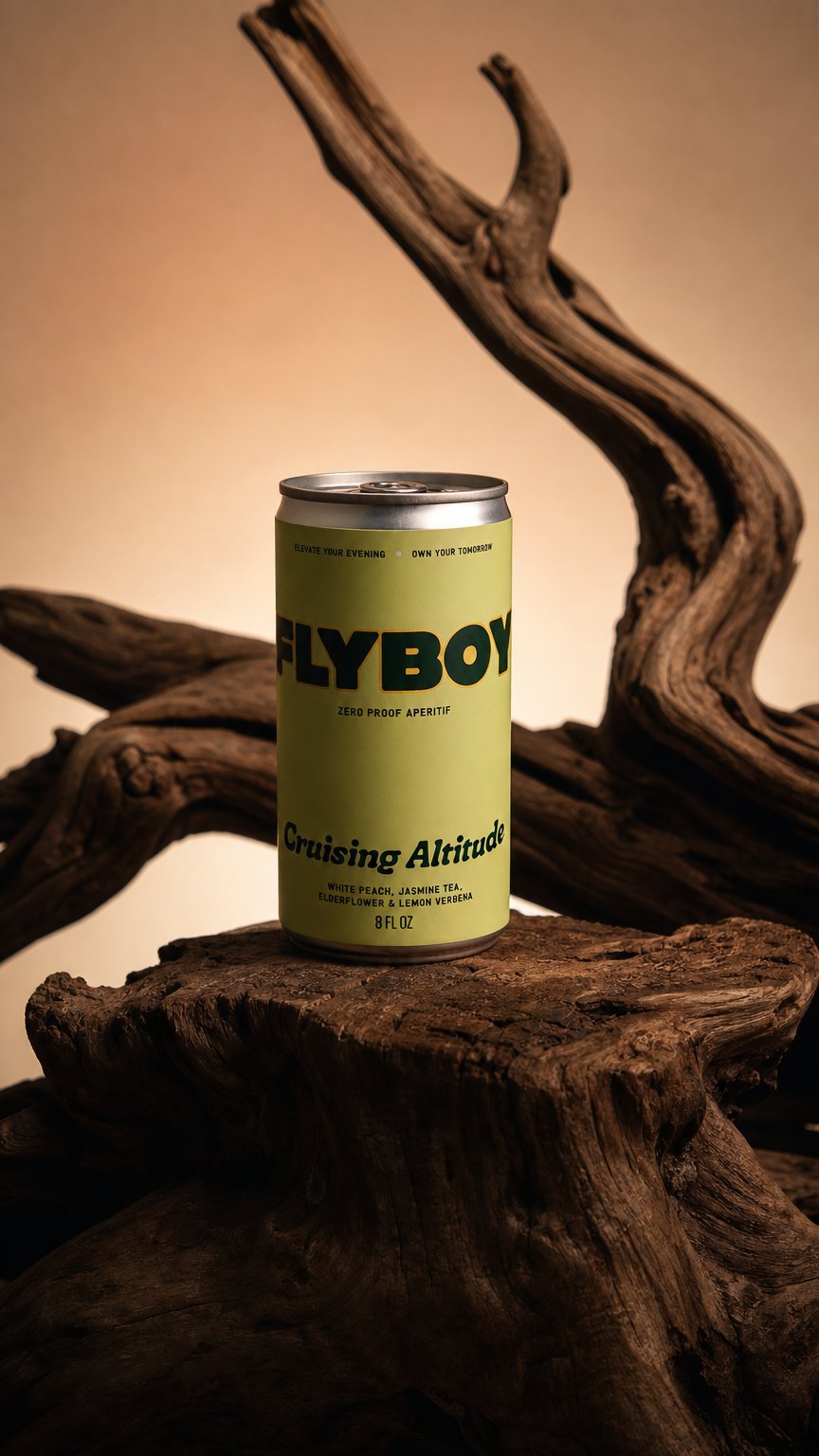 AI product shot of FlyBoy Aperitif