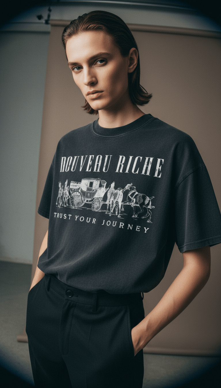 AI product shot of The Trust Your Journey T-Shirt - Vintage Black