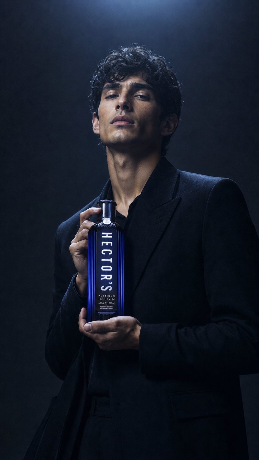 AI product shot of Hector's Spirits Craft Gin