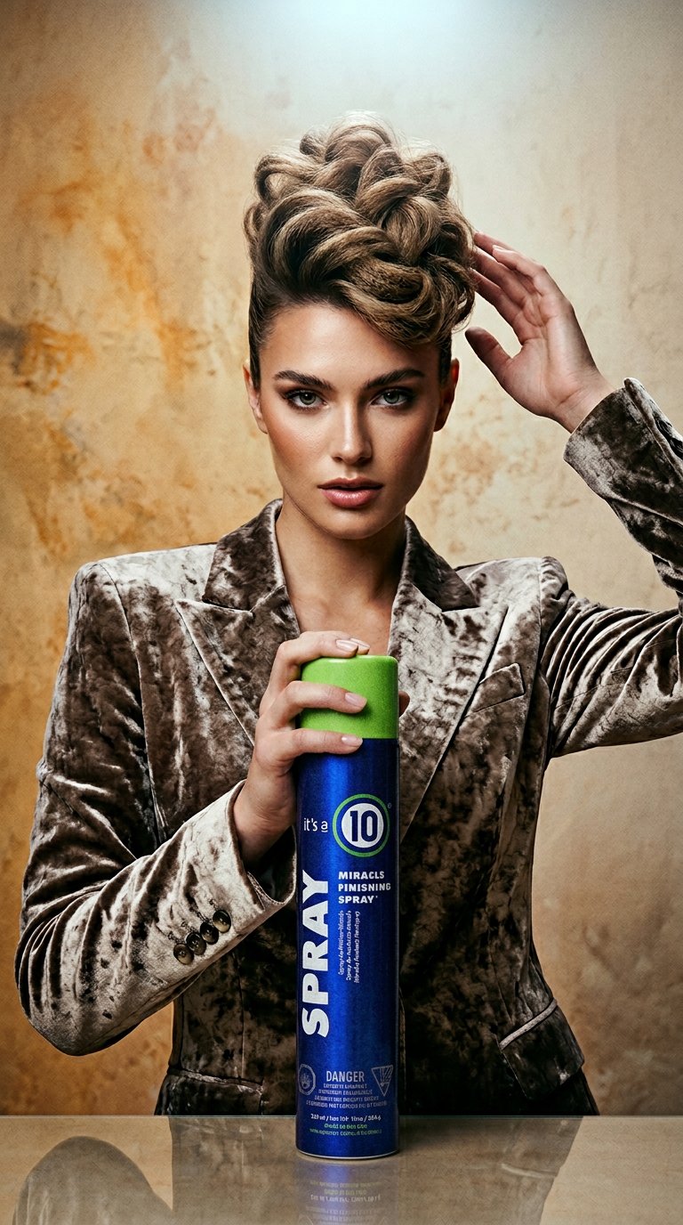 AI product shot of It's a 10 Miracle Finishing Spray