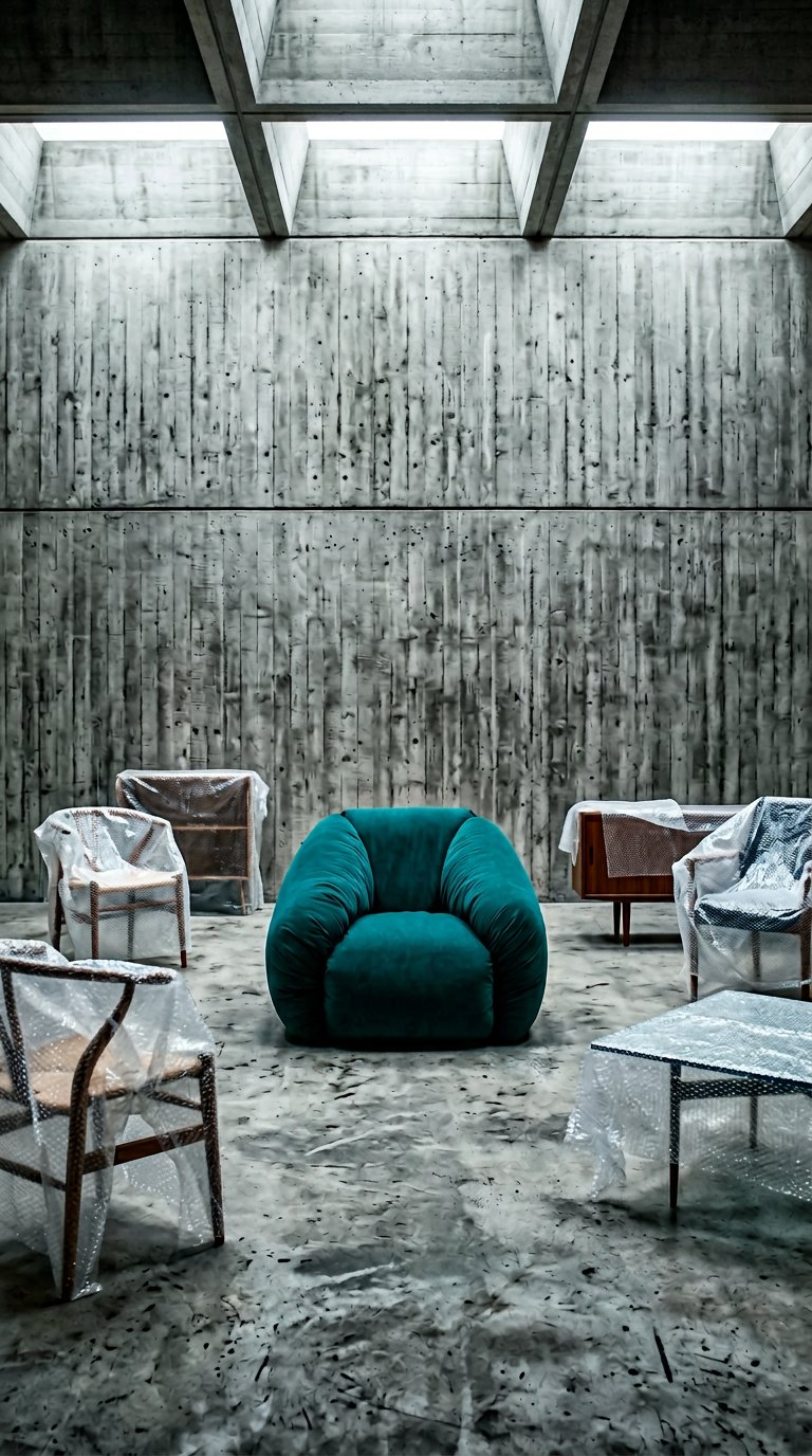 AI product shot of Puffer Armchair