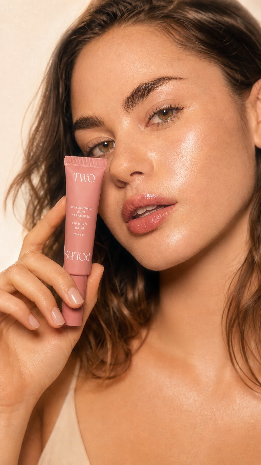 AI product shot of Lip Hero Balm Honest