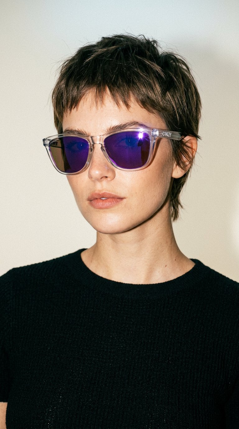 AI product shot of OAKLEY FROGSKINS PRIZM VIOLET SUNGLASSES OO9013