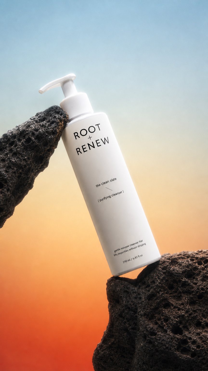 AI product shot of The Duo — Daily Cleanser & Hydration Set