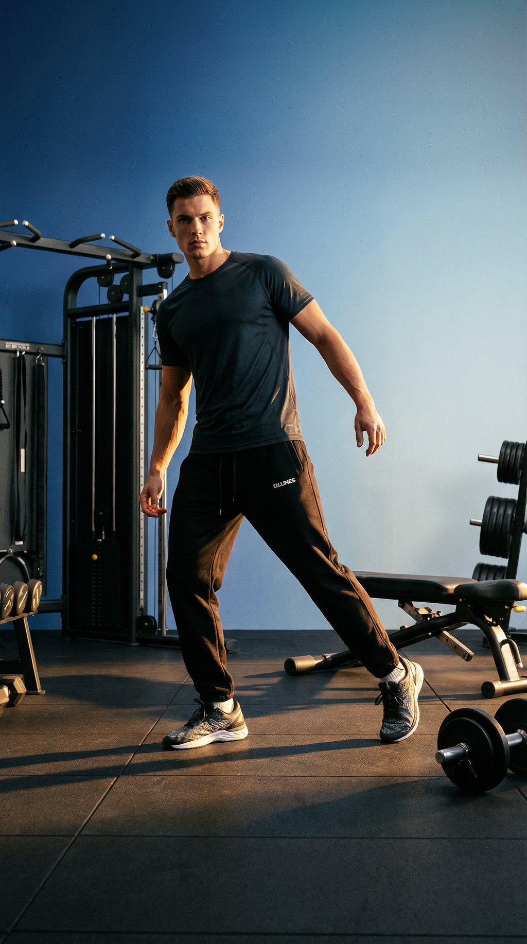 AI product shot of Trackpant Noir