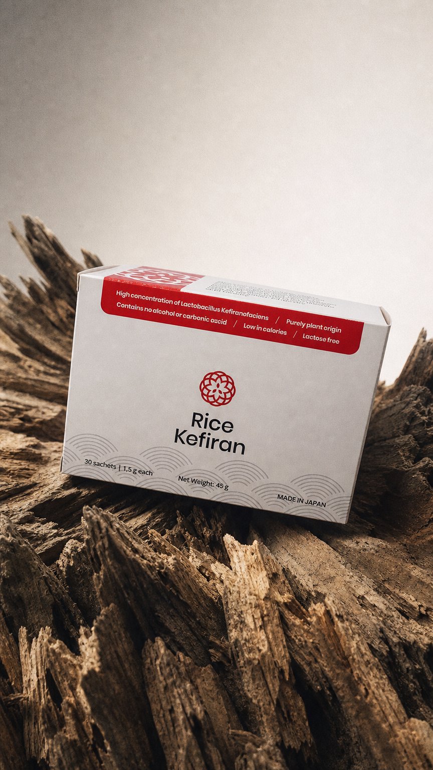 AI product shot of Rice Kefiran