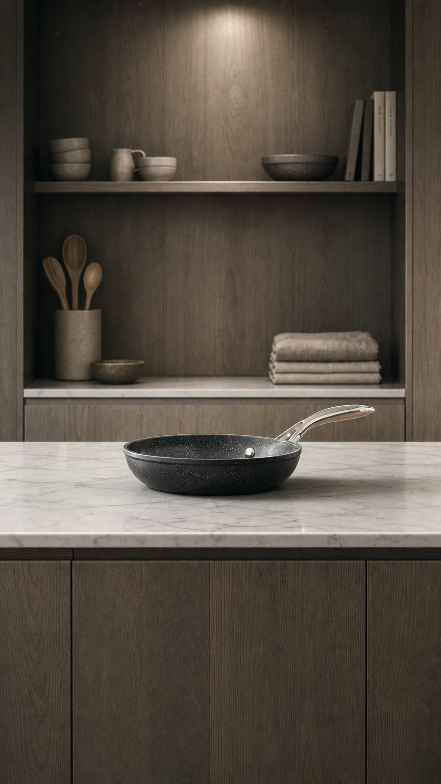 AI product shot of Professional Granite Frying Pan - 20cm