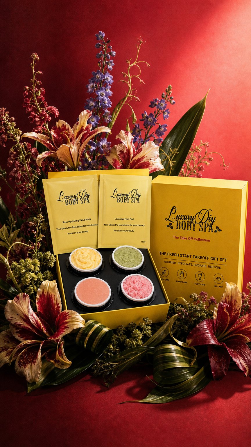 AI product shot of The Fresh Start Take Off Collection Spa Gift Set