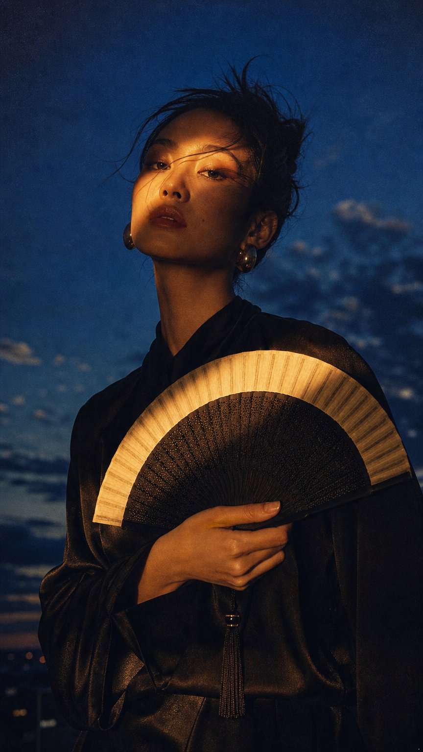 AI product shot of Handfan - Opium
