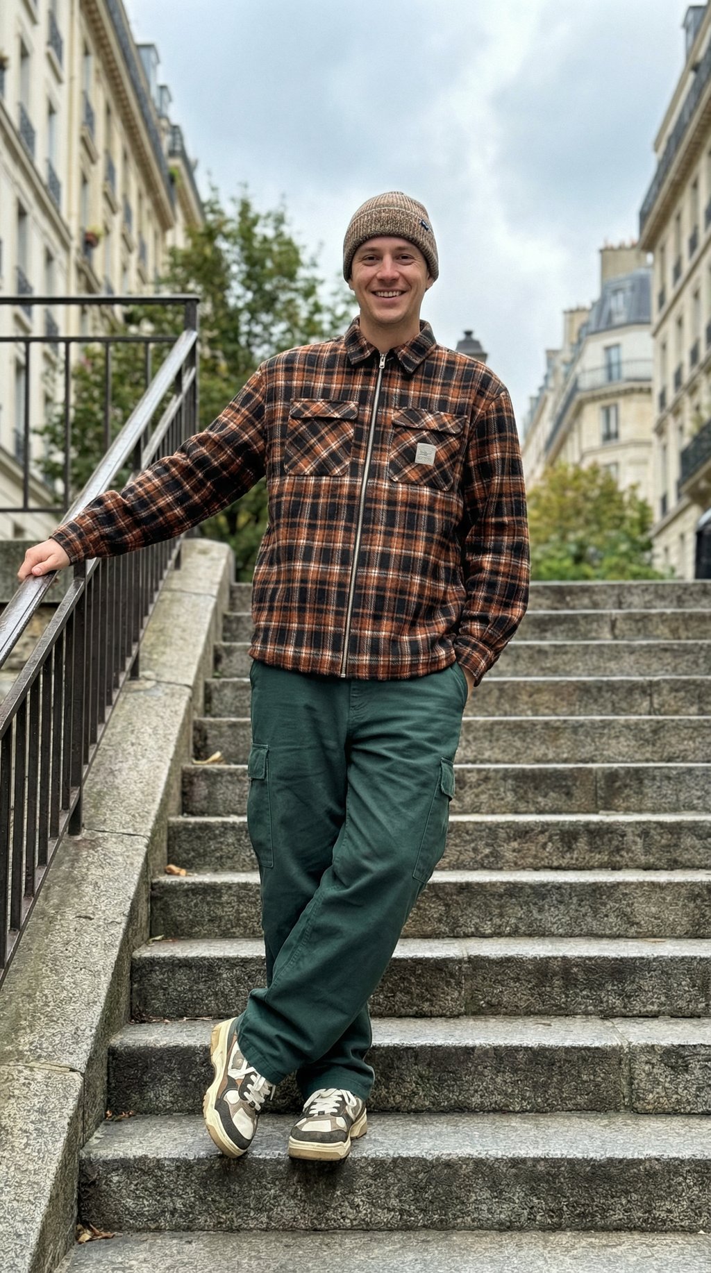 AI product shot of Butter Goods Woods Shirt Jacket Sunset