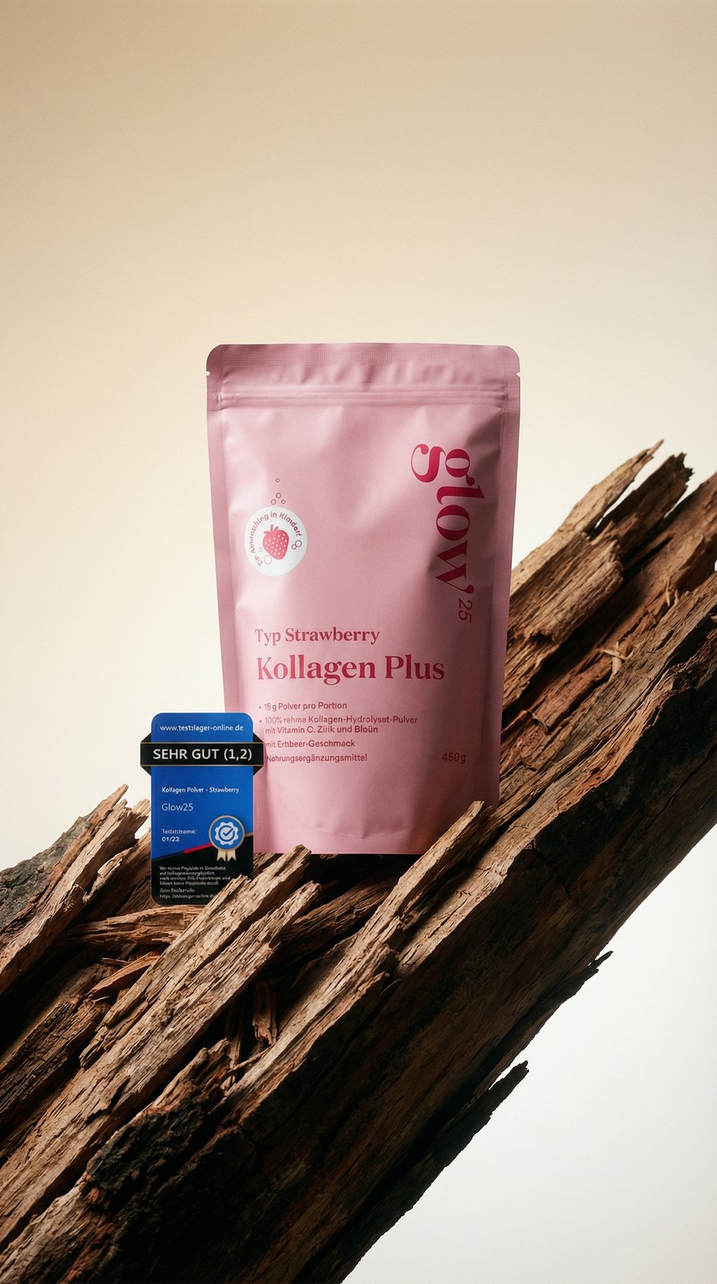 AI product shot of Kollagen Plus Typ Strawberry