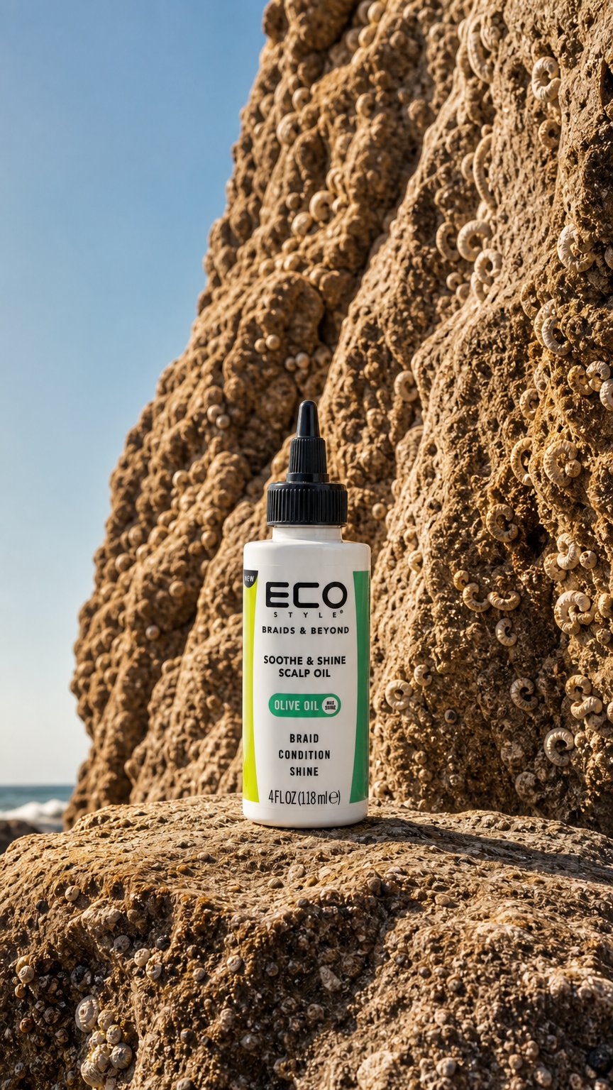 AI product shot of Braids & Beyond Soothe and Shine Scalp Oil