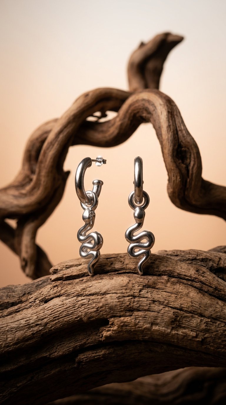 AI product shot of Snake Silver 925 sterling