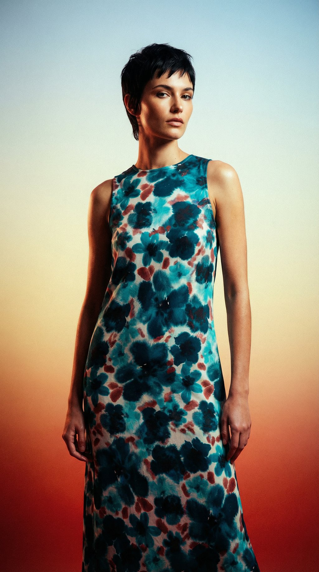 AI product shot of Tula Maxi, Sumi Blooms