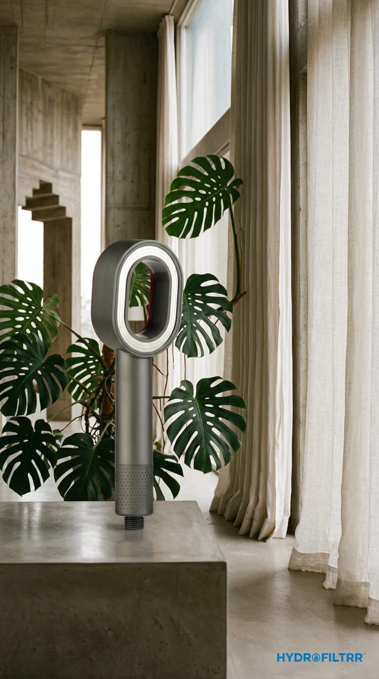 AI product shot of HydroFiltrr® PuraRush Showerhead