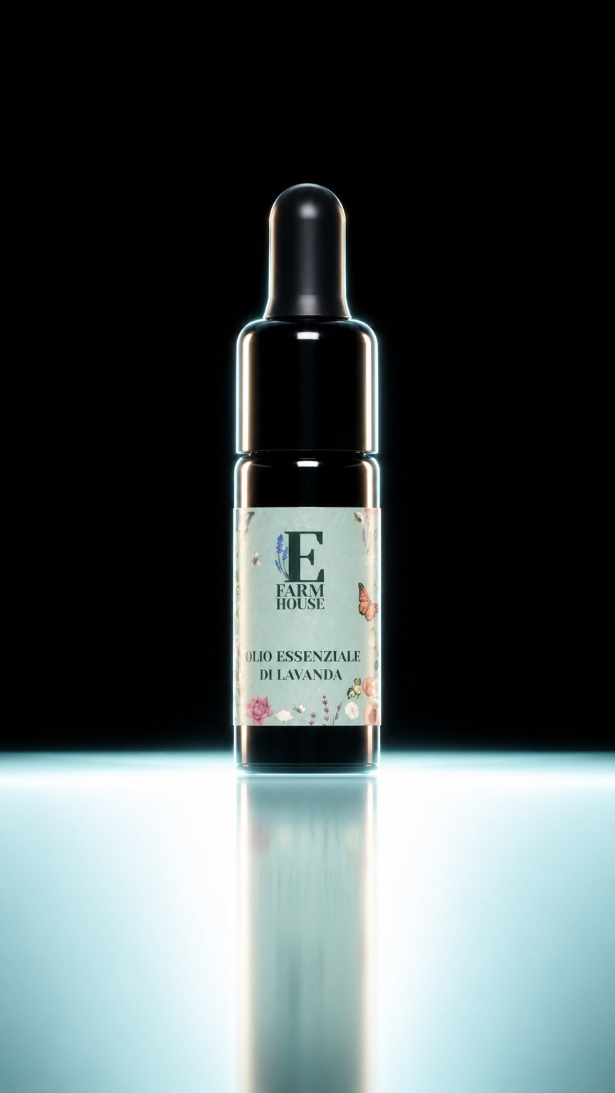 AI product shot of OLIO ESSENZIALE DI LAVANDA 10ml