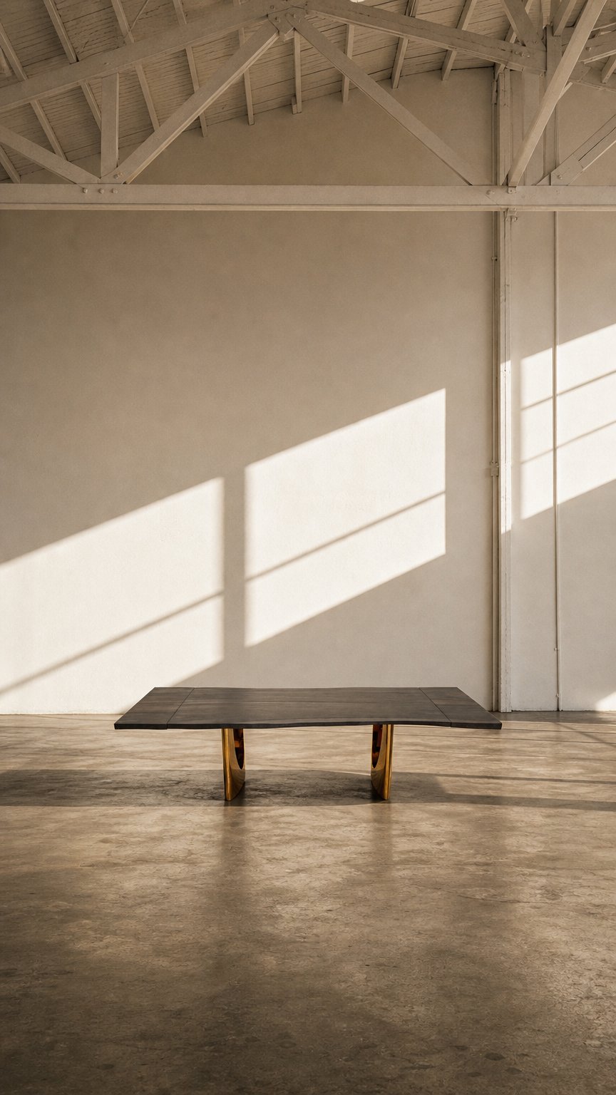 AI product shot of 48" X 80" – 110" Vault Monkey Pod Extendable Rectangular Dining Table - Live Edge